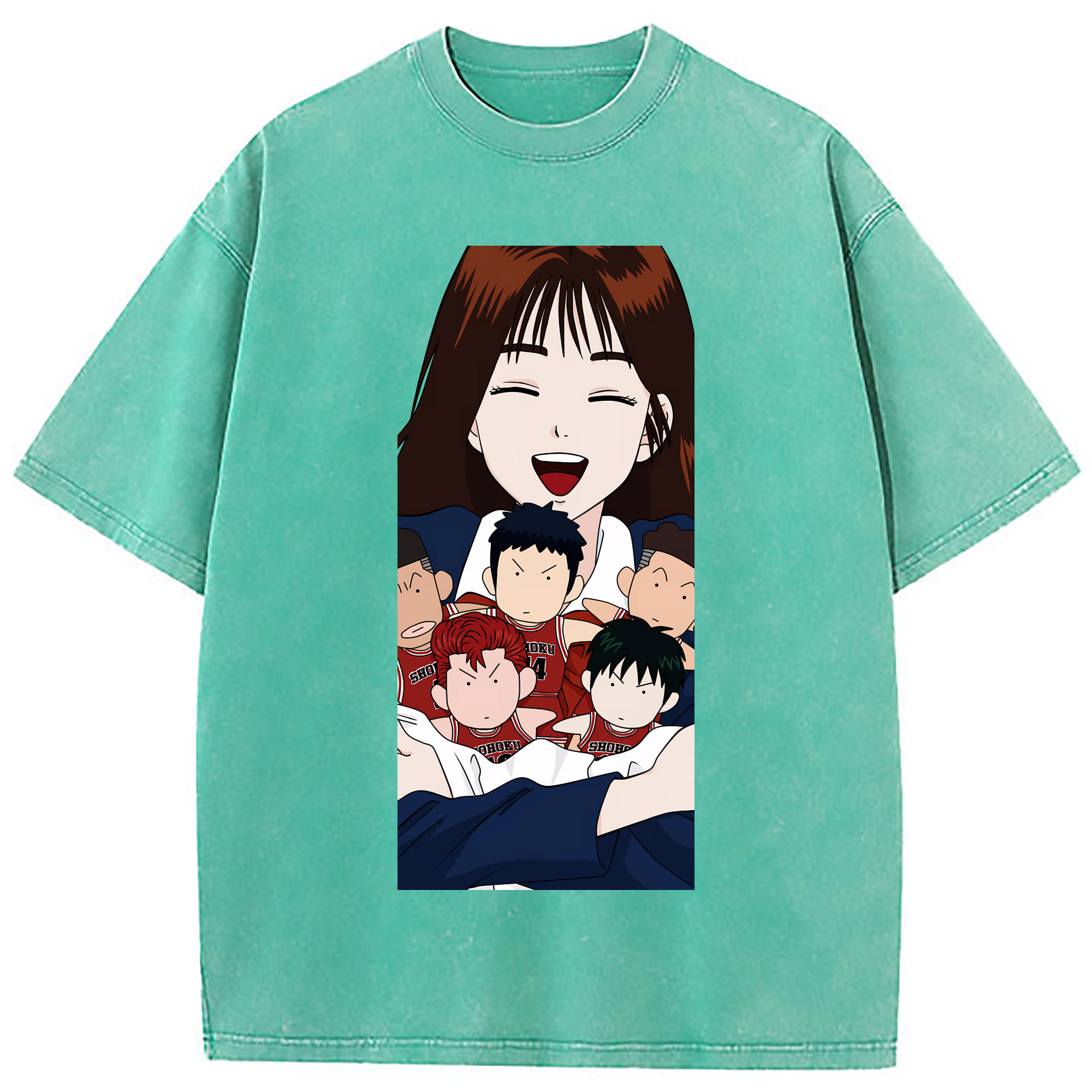 （画像用） SLAM DUNK／スラムダンク 綿100% ヴィンテージ風 半袖Tシャツ（フロントプリント）